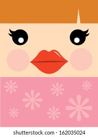 woman/lady/female/girl vector/illustration