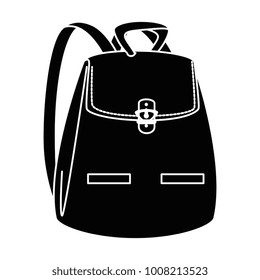 womans backpack isolated icon