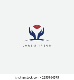 Woman's beautiful face Beauty salon logo Beauty salon health and spa retro label for business concept poster