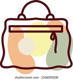 Las mujeres son un gran bolso, ilustración, vector sobre un fondo blanco.