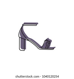 Womans boot icon. Doodle illustration of Womans boot vector icon for web and advertising