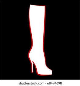 Woman's boot, vector sketch