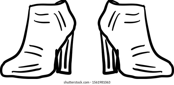 Womans boots, illustration, vector on white background.