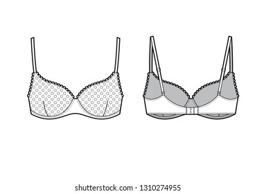 womans bra sketch