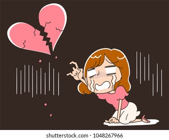 A woman's broken heart
