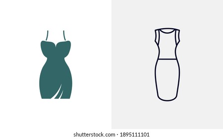 woman's clothes icon logo design vector template, Fashion icon concepts, Creative design
