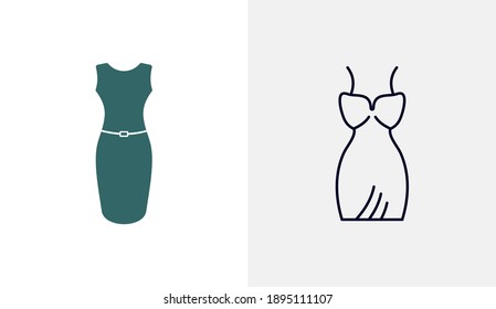woman's clothes icon logo design vector template, Fashion icon concepts, Creative design