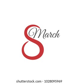 Womans day. 8 March. Card