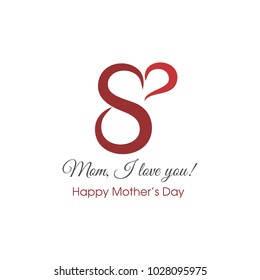 Womans day. 8 March. Card