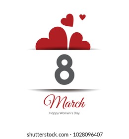 Womans day. 8 March. Card