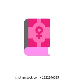Woman's day, book icon. Element of color Woman's day icon. Premium quality graphic design icon. Signs and symbols collection icon