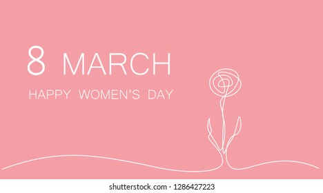 Womans day card or 8 march background with flowers,  vector illustration.