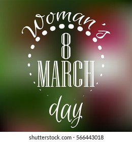 Woman's day cards. On mesh background. 8 march day.