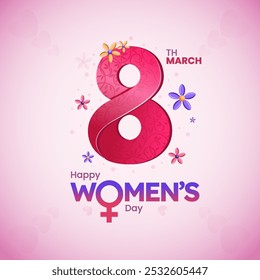 Woman's Day Greeting Design – Perfect for Social Media Marketing and Promotional Graphics, Vector Illustration