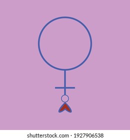 Ilustración vectorial de la clave del día de la mujer.