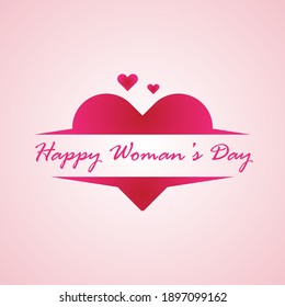 Woman's Day logo design template. 8 March illustration vector. simple style design .Happy Woman's Day 