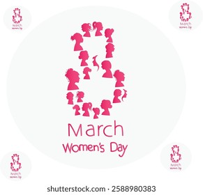 Womans day vector illustration. Good for banner, poster, greeting card, party card, invitation, template, advertising, campaign, and social media.