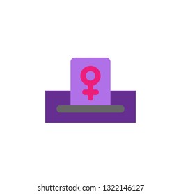 Woman's day, vote icon. Element of color Woman's day icon. Premium quality graphic design icon. Signs and symbols collection icon