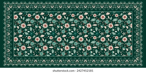Womans Dupatta Textile Pattern Design
