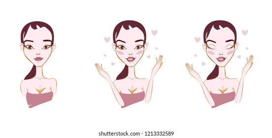 A woman's  Expressions 