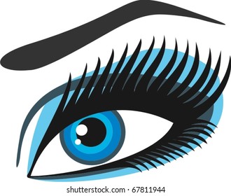 Woman's eyes blue