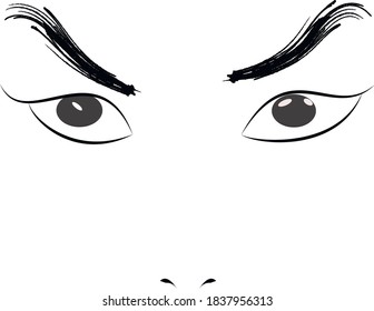 Los ojos de las mujeres. Idea para la tipografía vectorial