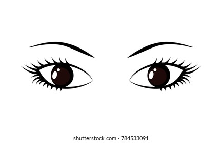 woman's eyes vector illustration