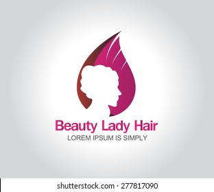 Woman's face. Abstract design concept for beauty salon. Vector logo template