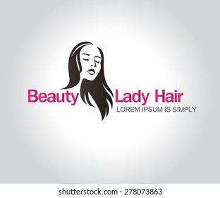 Woman's face. Abstract design concept for beauty salon. Vector logo template