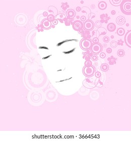 Woman's face, beauty concept