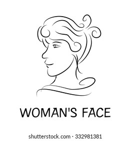 woman's face drawing pencil