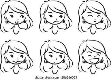 Woman's face expression