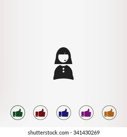 Woman's face icon