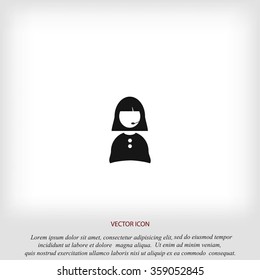 Woman's face icon