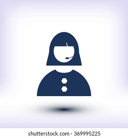 Woman's face icon