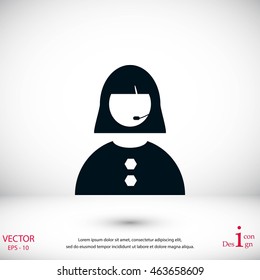 Woman's face icon