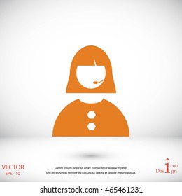 Woman's face icon