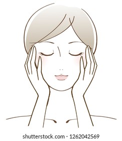 Woman's face illustration