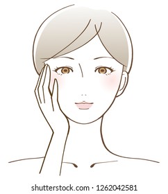 Woman's face illustration