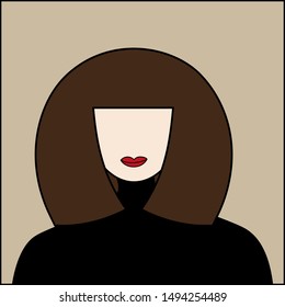 Woman's face with lips close-up