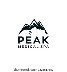 Cara y pico de la mujer, concepto de logotipo para salones de belleza y spa.