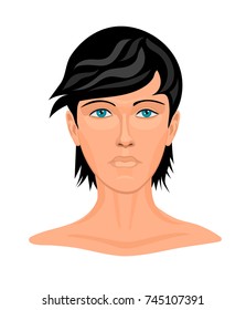 Woman's face. Vector illustration.