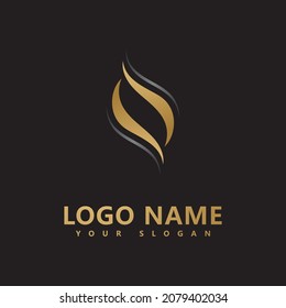 Woman's Hair logo  hair wave icon  vector template