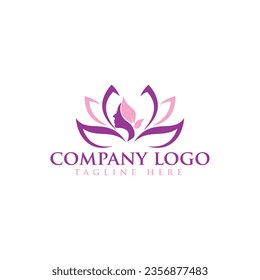 Woman's hair salon with interesting colors and logo design
