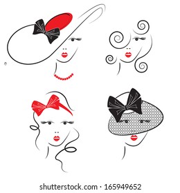 Woman's hair styles with hats