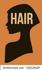 Woman's hairstyle design. Vector illustration