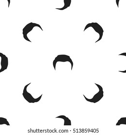 Woman's hairstyle icon in black style isolated on white background. Beard pattern symbol stock vector illustration.