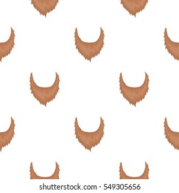Woman's hairstyle icon in pattern style isolated on white background. Beard symbol stock vector illustration.