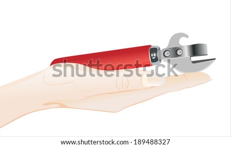 Woman's hand holding object-beverage bottle opener
