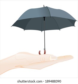 Woman's hand holding object-umbrella